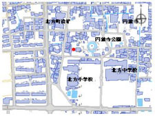 木造聖観音立像の位置図 詳細は以下
