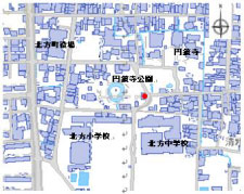 円鏡寺の位置図 詳細は以下