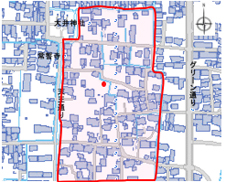 北方城跡周辺の地図詳細は以下