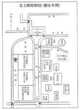 慶応年間の北方陣屋跡地図