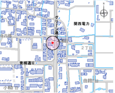 塔寺(東寺)の古墳周辺の地図詳細は以下