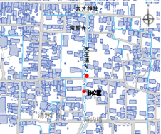 郡界石の位置図詳細は以下