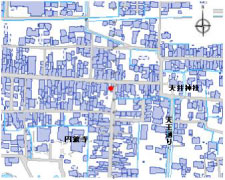 廬元坊居宅跡の位置図詳細は以下