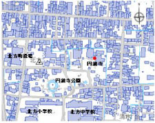 クロガネモチの木周辺の地図詳細は以下