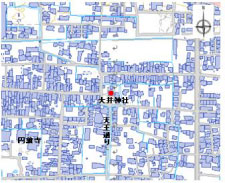 大井神社由緒記の位置図詳細は以下