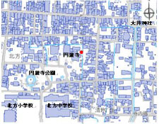 木彫額「普陀落院」の位置図詳細は以下