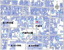 鉈彫不動明王像の位置図詳細は以下