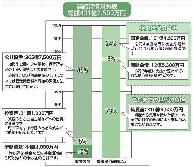 令和2年度のバランスシートグラフ
